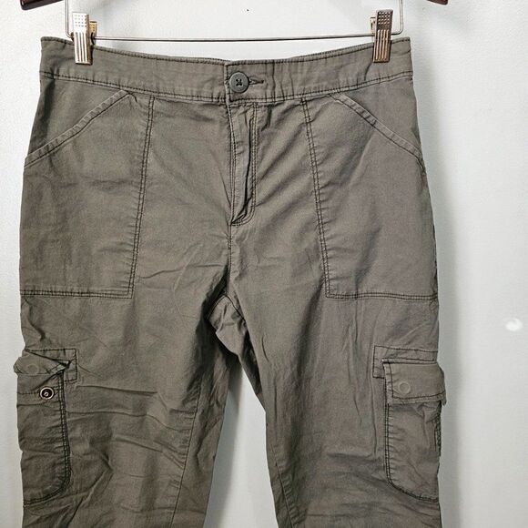EUC SOCIAL STANDARD BY SANCTUARY STRETCHY CARGO PANTS CAMO GREEN SIZE M WOMENS - Picture 9 of 11